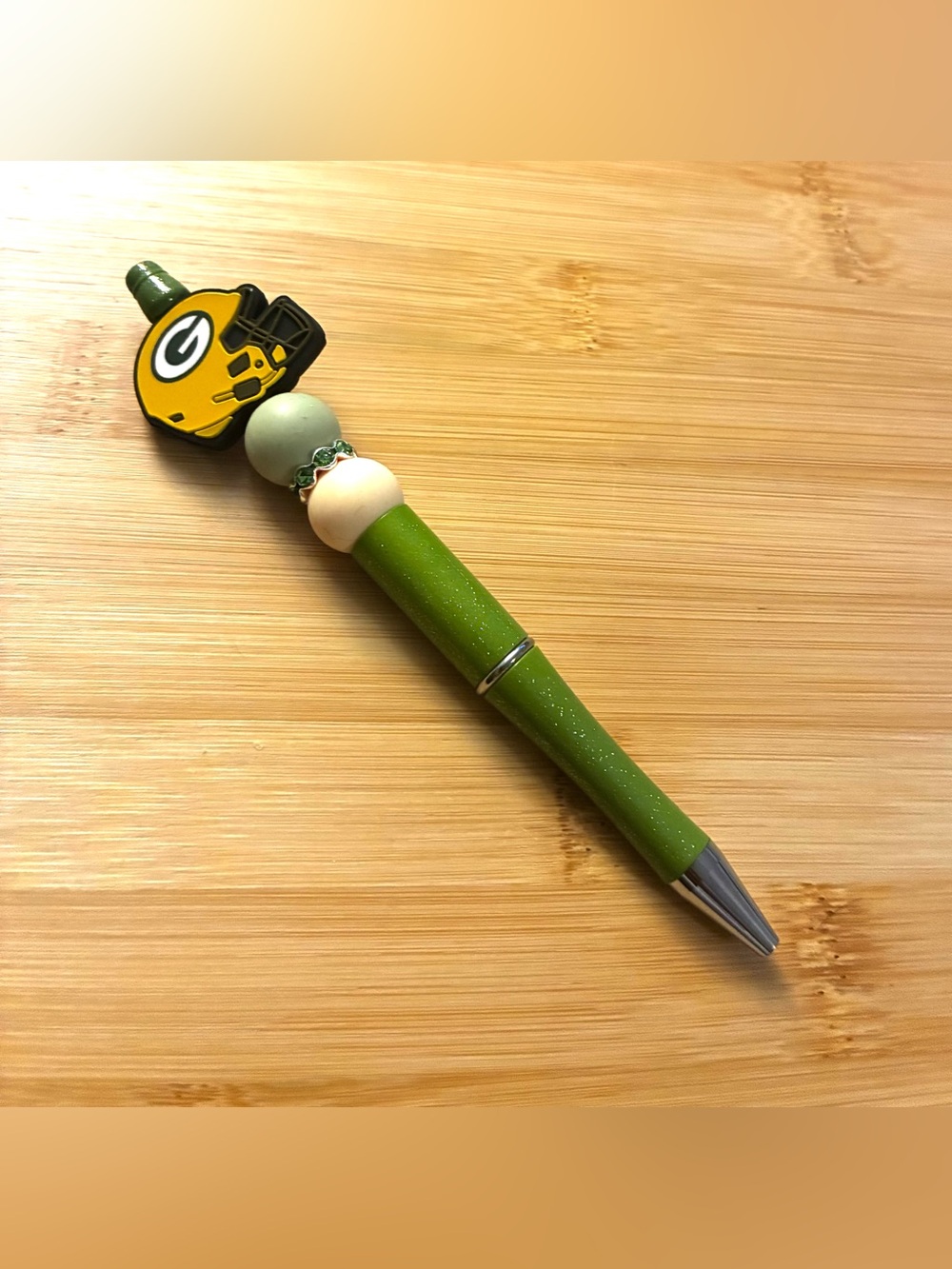 Green Bay Beaded Pen